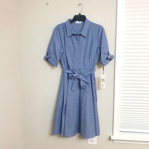 NWT Calvin Klien Cotton Tie Sleeve Dress